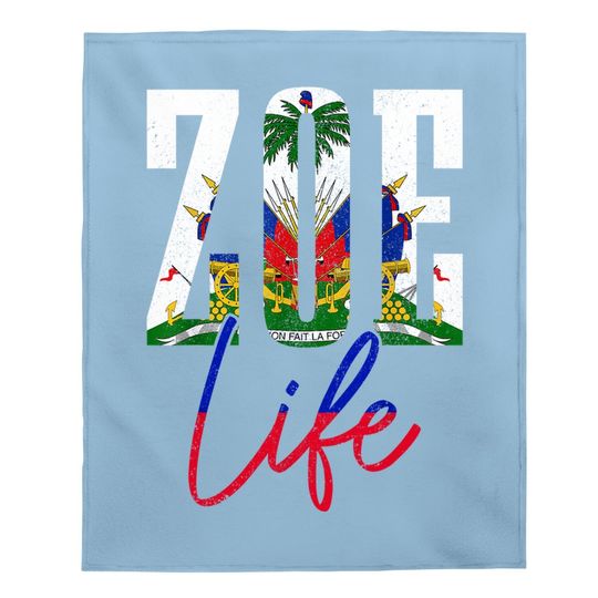 Haiti Flag Zoe Haitian Life Pride Baby Blanket
