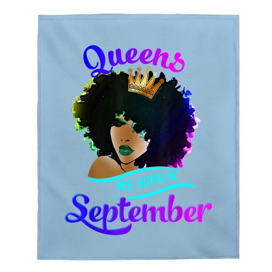 Queens Born September Virgo Libra Birthday Baby Blanket