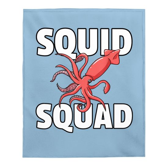 Squid Squad Me Kraken Octopus Marine Biology Baby Blanket