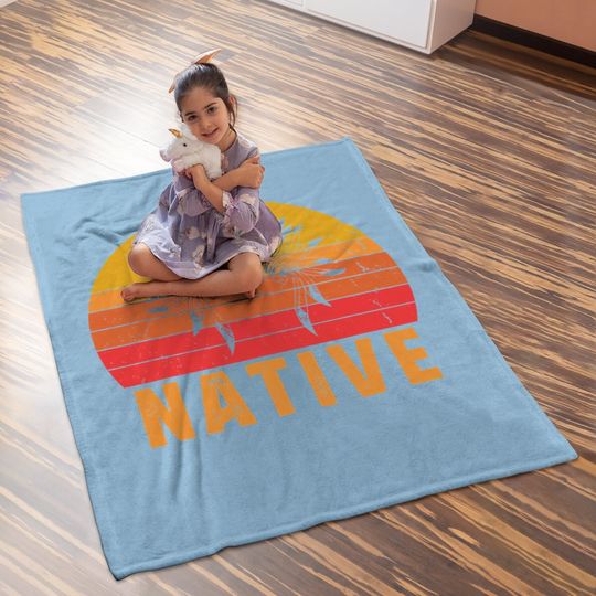 Native American Pride Vintage Native Indian Baby Blanket