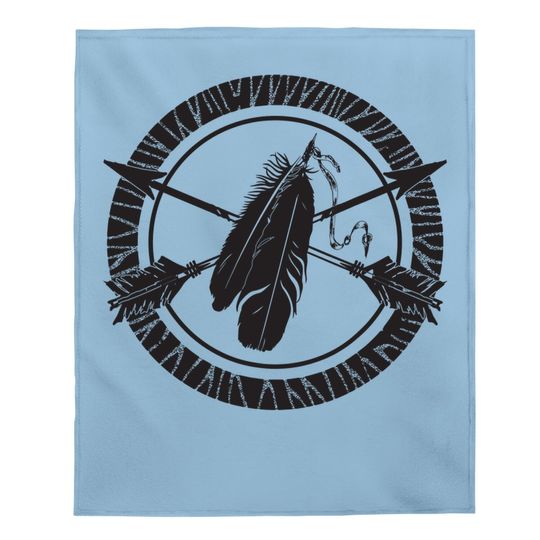 Native American Indian  cross Baby Blanket