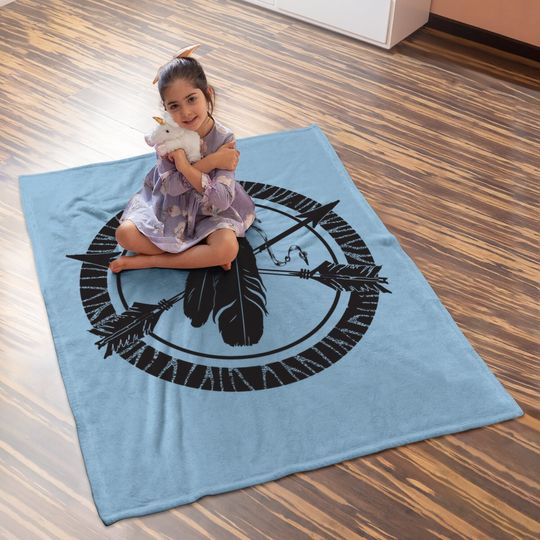 Native American Indian  cross Baby Blanket