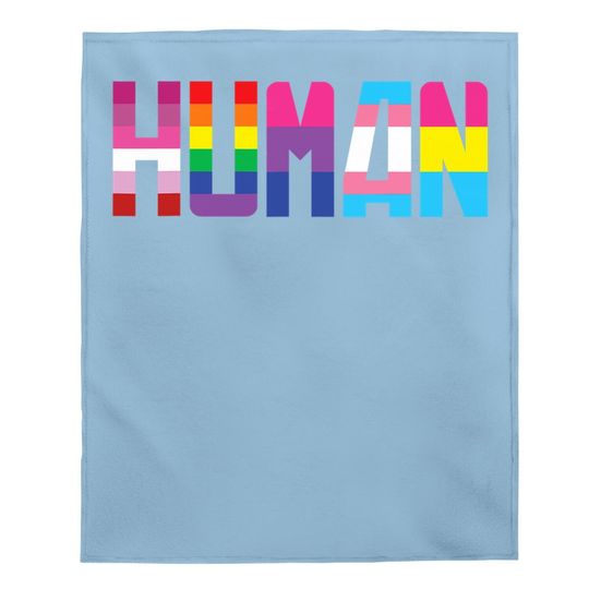 Human Lgbt Flag Gay Pride Month Rainbow Baby Blanket