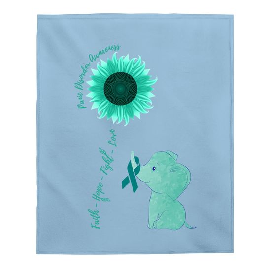 Panic Disorder Awareness Anxiety Related Sunflower Ribbon Baby Blanket