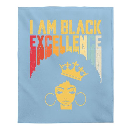 Retro Vintage Black Excellence African Pride History Month Baby Blanket