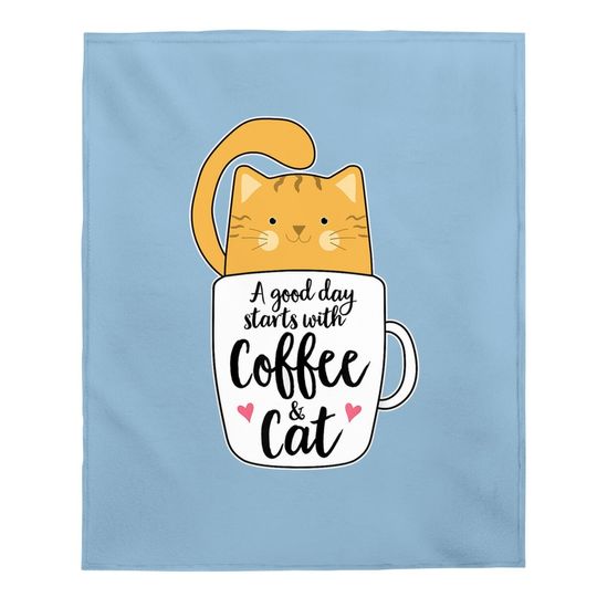 Orange Cat Coffee Mug Baby Blanket Cat Lover Gifts Baby Blanket