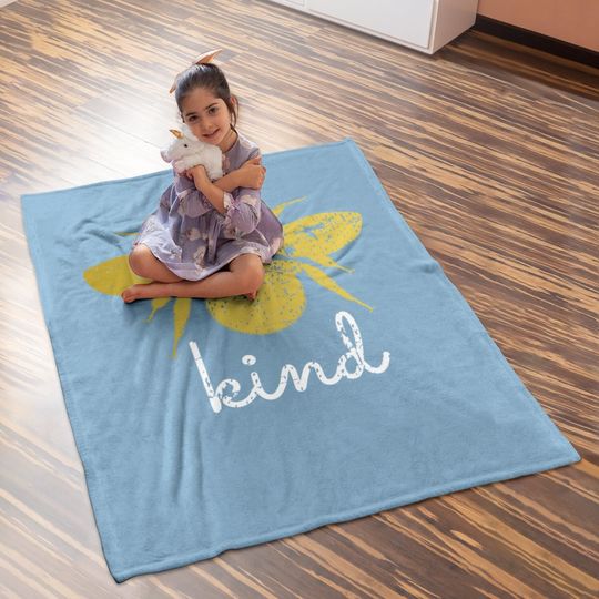 Vintage Be Kind - Bumblebee Bee Kind Kindness Baby Blanket