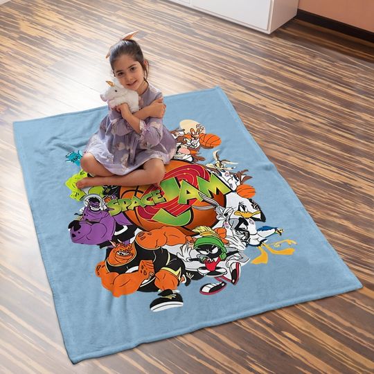 Space Jam Tune Squad Marvin & Bugs Bunny Baby Blanket