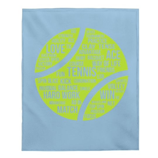 Tennis Quote Baby Blanket