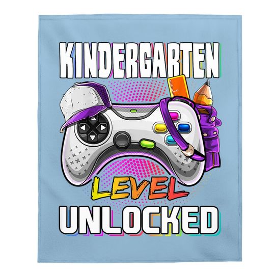 Kindergarten Level Unlocked Back To School Video Game Girls Baby Blanket