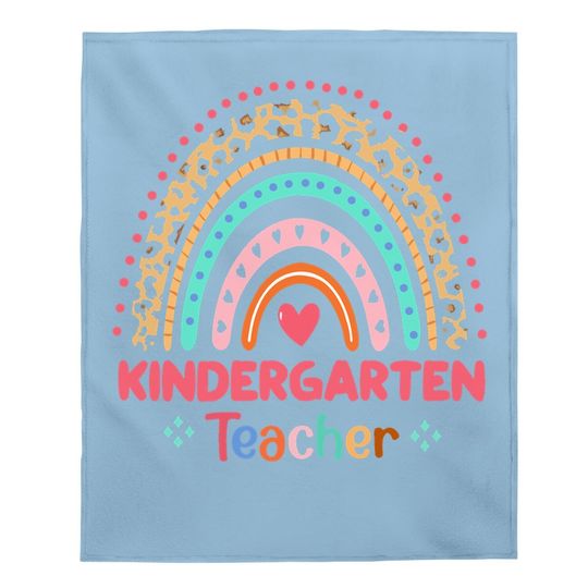 Kindergarten Rainbow Teacher Team Kindergarten Squad Baby Blanket