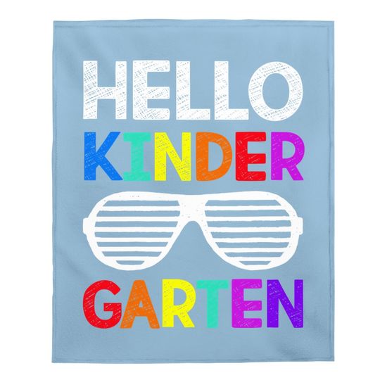 Hello Kindergarten Back To School Teacher Student Baby Blanket