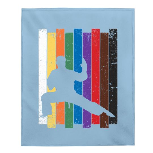 Karate Belt Baby Blanket Karate Silhouette Baby Blanket