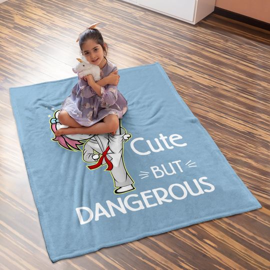 Cute But Dangerous Karate Taekwondo Tt Baby Blanket