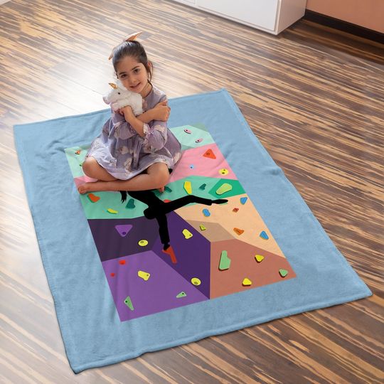 Wall Climbing Indoor Rock Climbers Action Sports Alpinism Baby Blanket