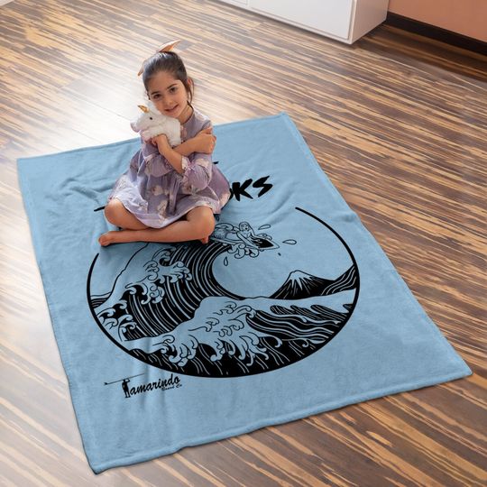 Save The Kooks Funny Surf Baby Blanket