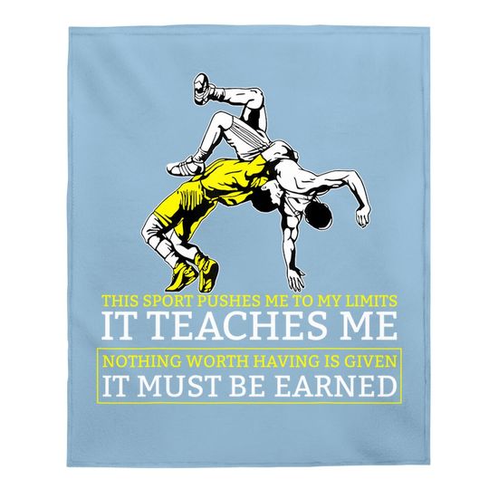 It Must Be Earned Wrestling Baby Blanket