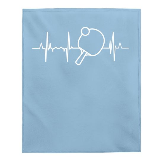 Table Tennis Heartbeat Ping Pong Baby Blanket