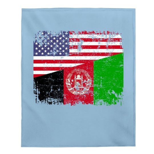 Usa Afghanistan Flag Baby Blanket