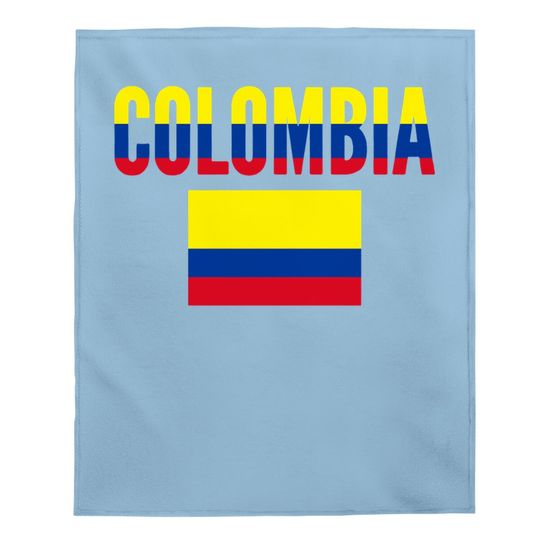 Colombia Country Flag Baby Blanket