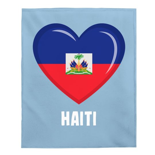 Haiti Flag Baby Blanket