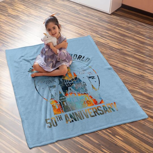 Disney 50th Anniversary Wdw Baby Blanket