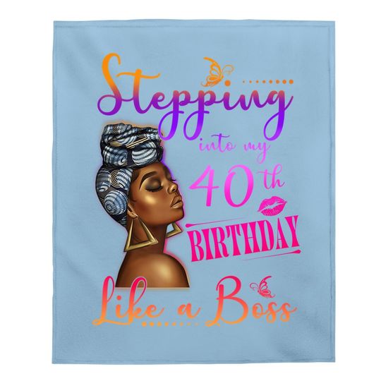 Stepping Into My 40th Birthday,1981 Birthday, Black Baby Blanket