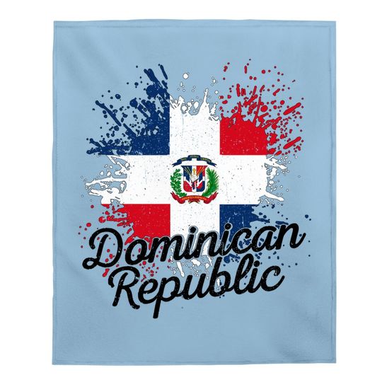 Dominican Republic Patriotic Flag Premium Baby Blanket