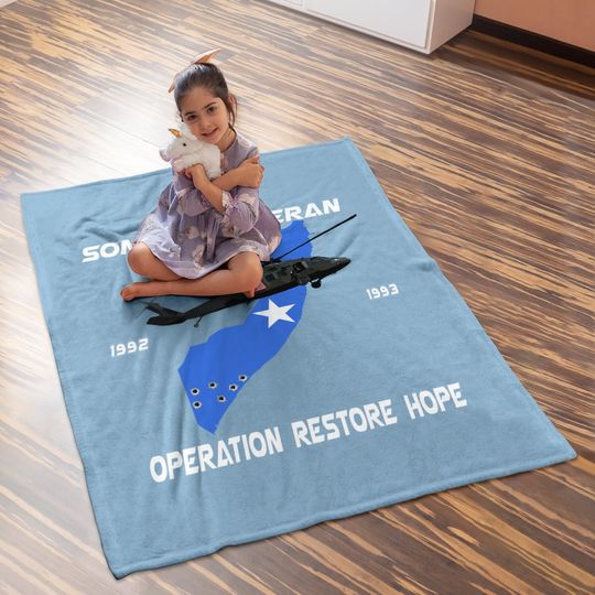 Somalia Veteran Operation Restore Hope  baby Blanket