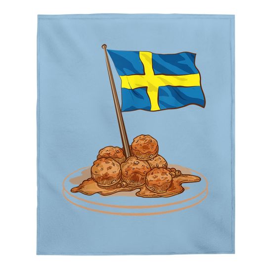 Swedish Meatballs Sweden Europe Travel Baby Blanket