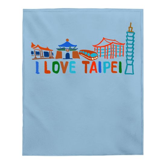 I Love Taipei Baby Blanket