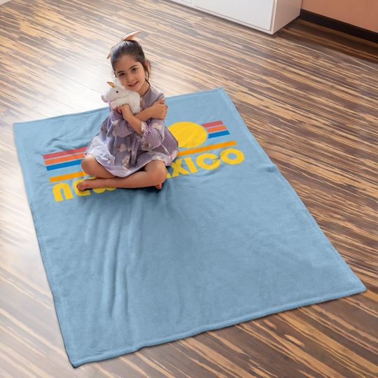 New Mexico Retro Sunset Baby Blanket