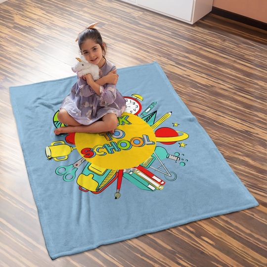 Back To School First Day Of School Teachers Gifts Baby Blanket