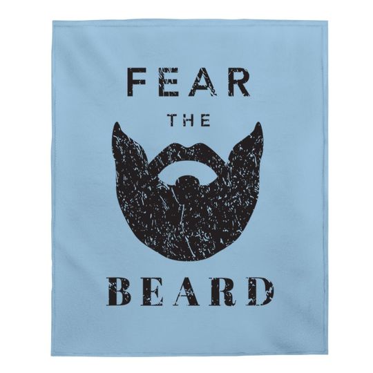 Fear The Beard Vintage Design Baby Blanket