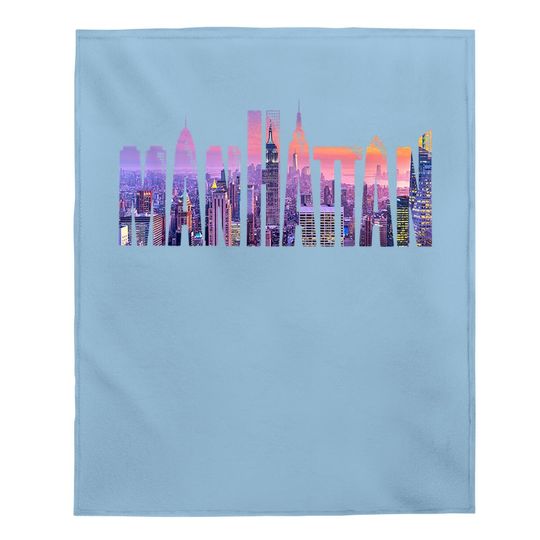 Manhattan Nyc New York City Skyscrapers Buildings Baby Blanket