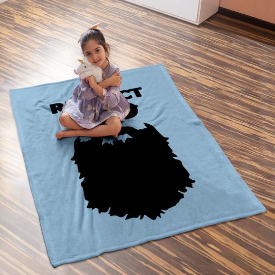 Respect The Beard Novelty Graphic Baby Blanket