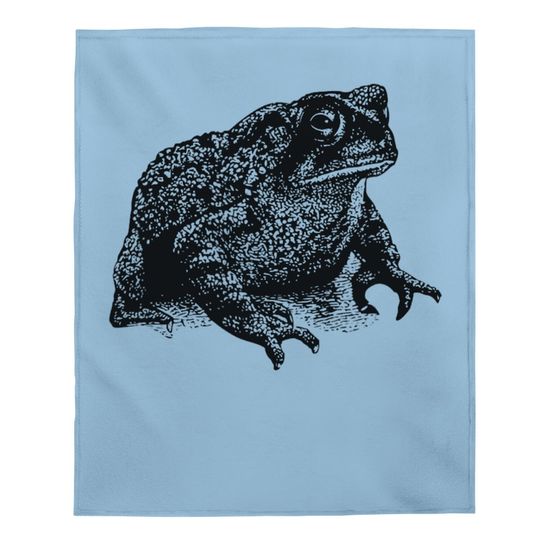 Fat Toad Minimalist Frog Amphibian Biology Realistic Baby Blanket