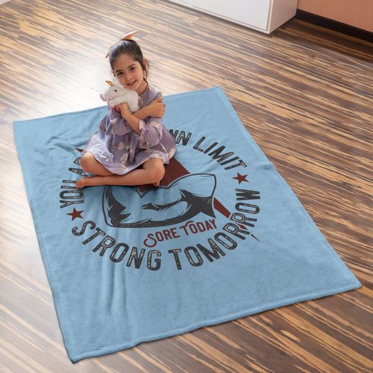 Weight Lifting Gym Fitness Quote Motivational Saying Baby Blanket