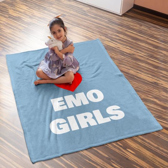 I Love Emo Girls Baby Blanket