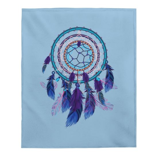 Colorful Dreamcatcher Feathers Tribal Native American Indian Baby Blanket