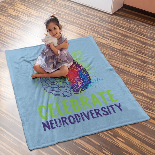 Autism Infinity Symbol Celebrate Neurodiversity Baby Blanket
