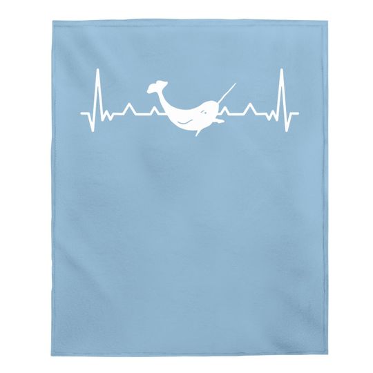 Narwhal Heartbeat Baby Blanket
