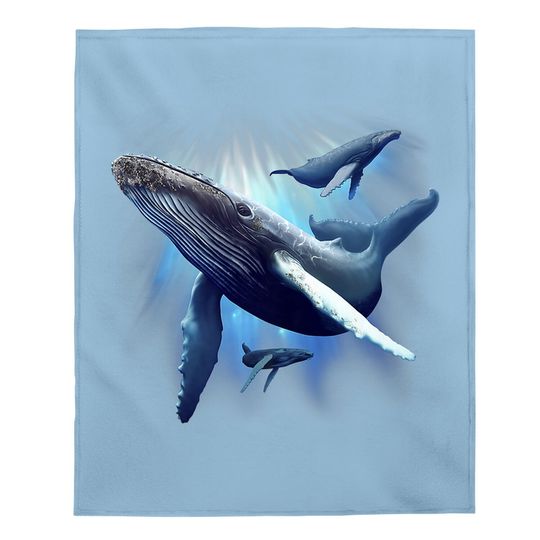 Blue Whale Humpback Marine Sea Animal Ocean Save Whales Baby Blanket