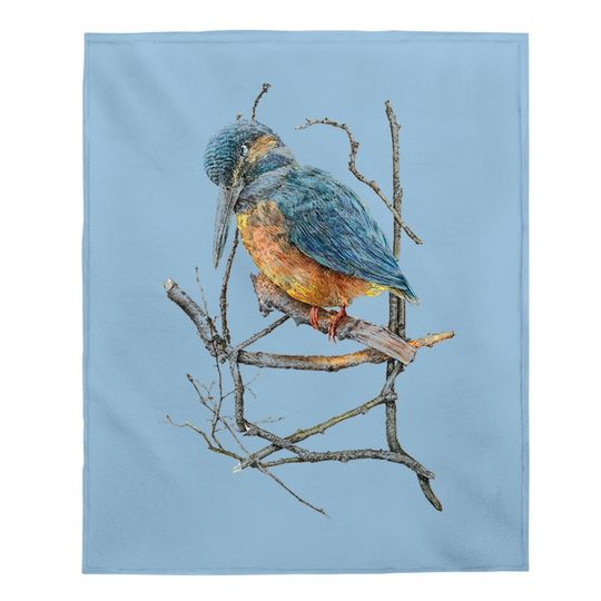 Cute Kingfisher Baby Blanket