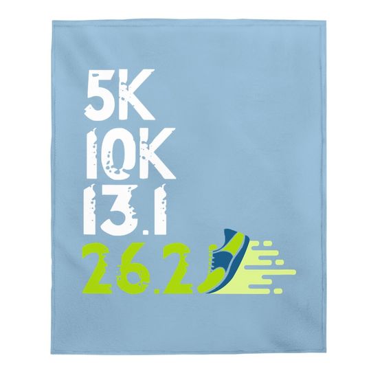 Marathon Runner Gifts Running Baby Blanket