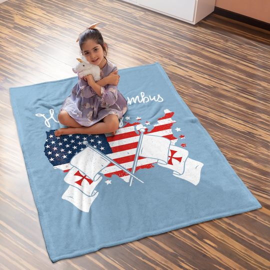 Happy Columbus Day Baby Blanket