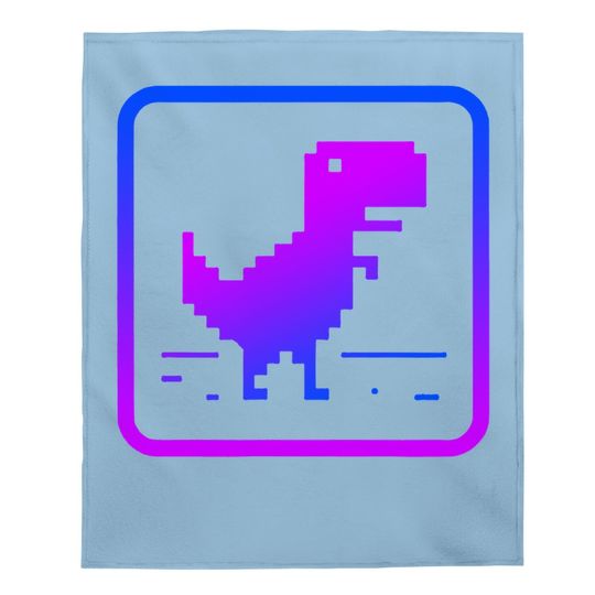 No Internet Dinosaur Graphic Design Baby Blanket