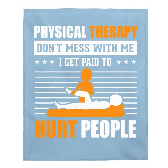 Pt Physical Therapy Gift Therapist Month Baby Blanket