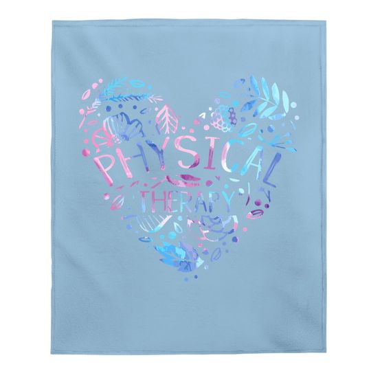 Physical Therapist Gift Heart Pt Physical Therapy Baby Blanket