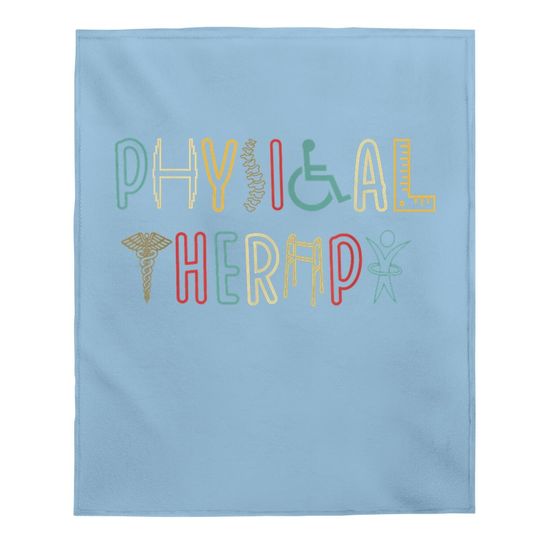 Retro Vintage Physical Therapy Baby Blanket